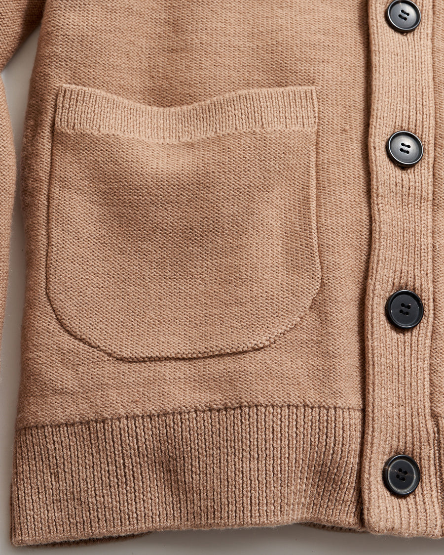Collegiate Cardigan in Camel/Heather