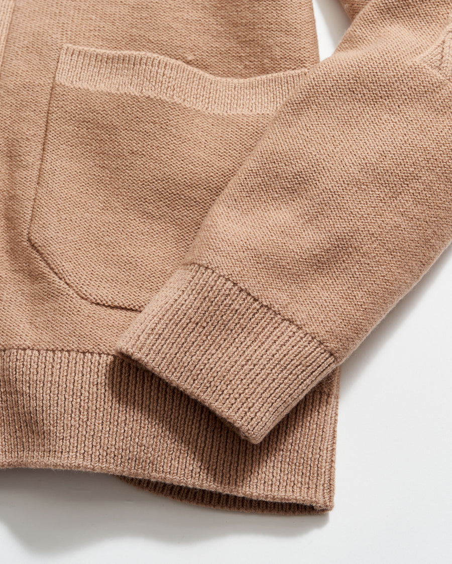 Collegiate Cardigan in Camel/Heather
