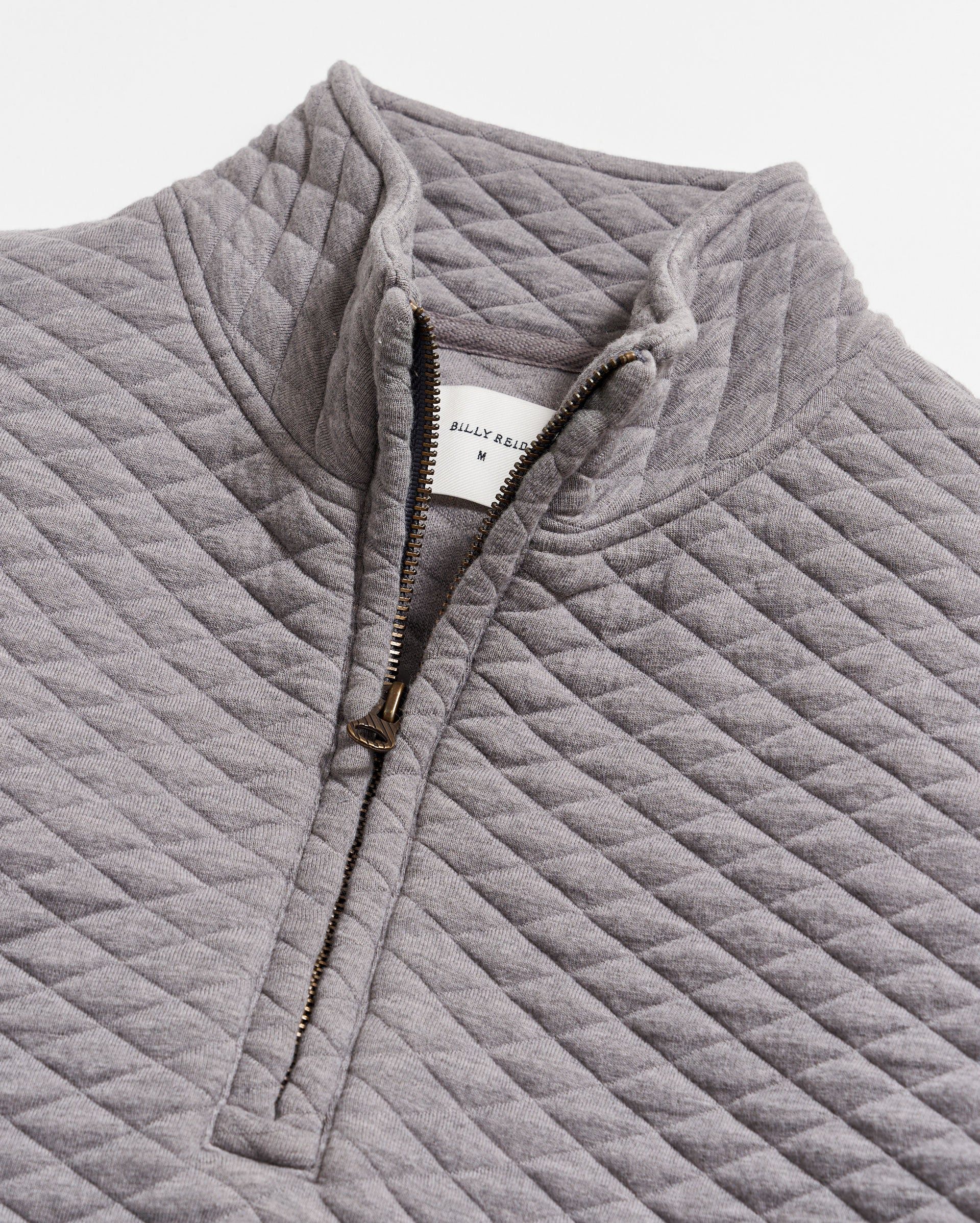 Billy Reid Diamond Quilted Half-zip Sweatshirt, Men's Shirts