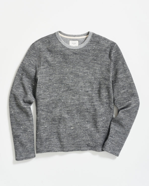 LS Rib Tee in Heather Grey