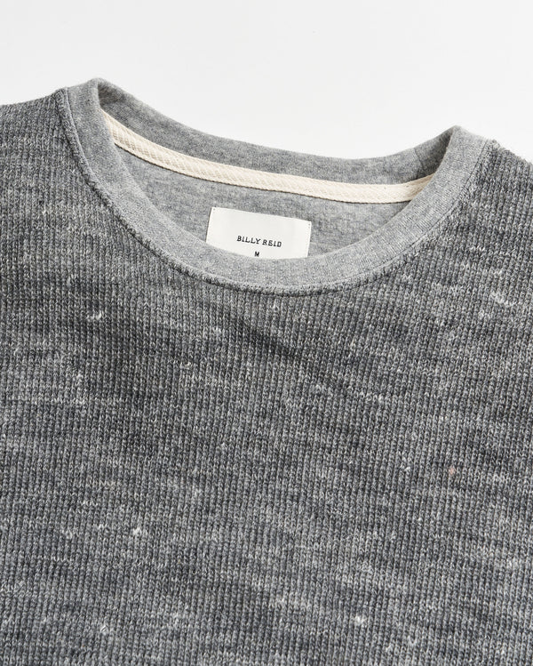 LS Rib Tee in Heather Grey
