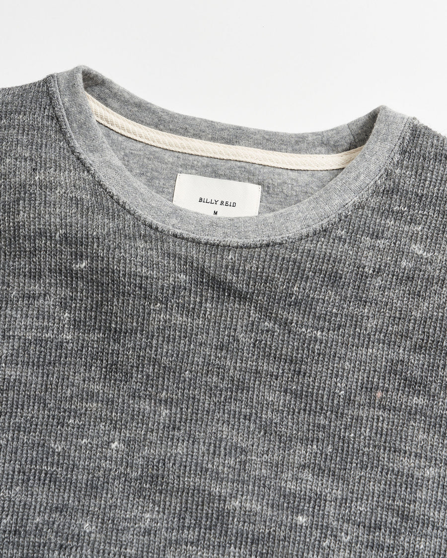 LS Rib Tee in Heather Grey