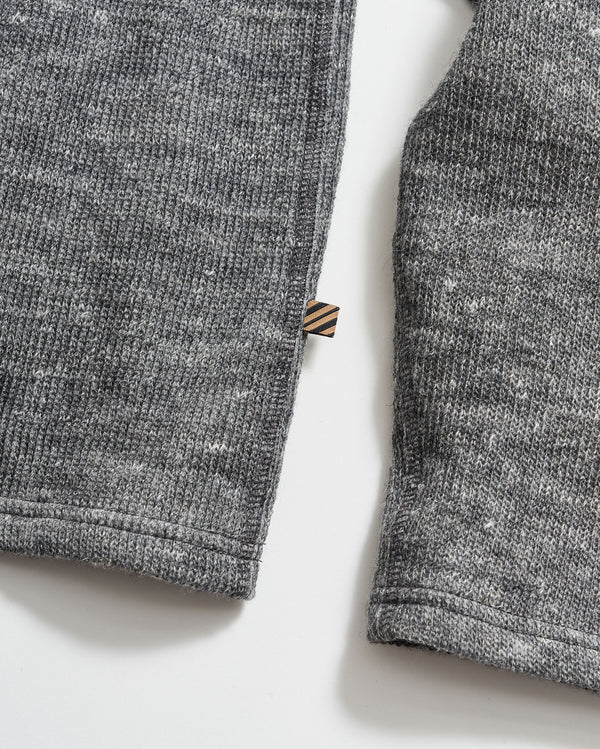 LS Rib Tee in Heather Grey
