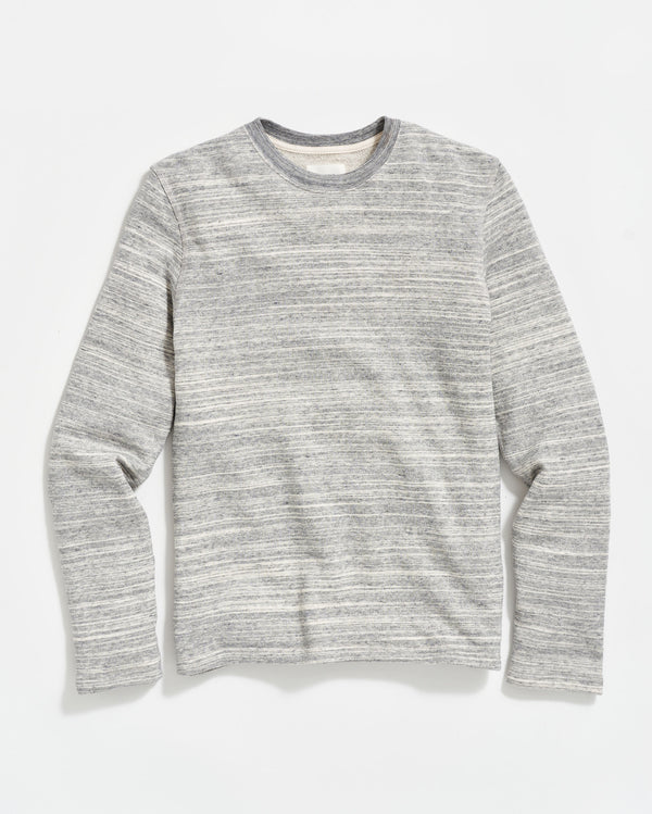 Terry Knit Crew in Light Grey