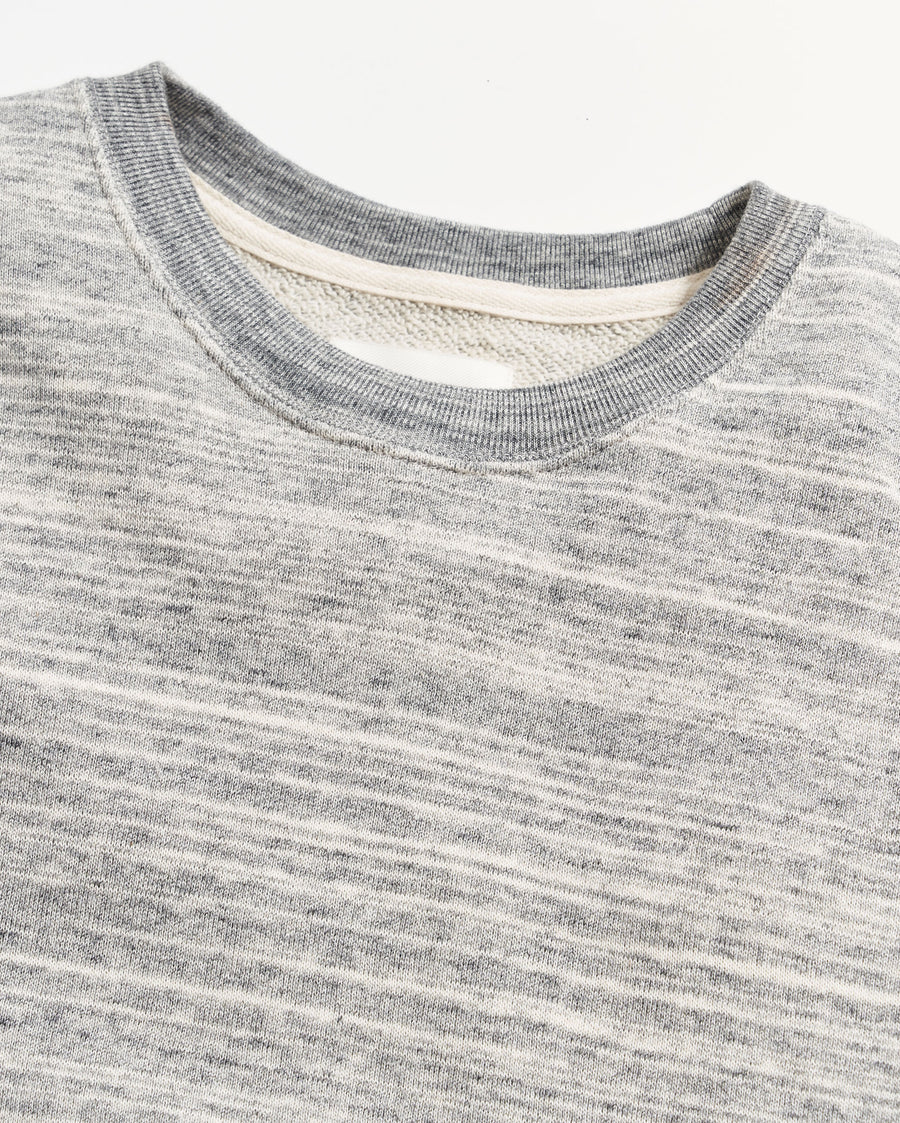 Terry Knit Crew in Light Grey