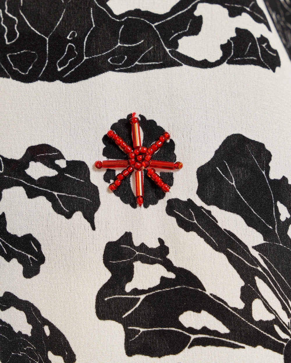 Banded Kaftan Blouse in Black/White