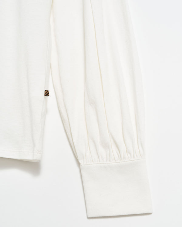 Pleat Sleeve Knit in Ivory
