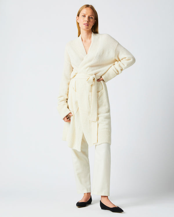 Cardigan Coat in Ivory