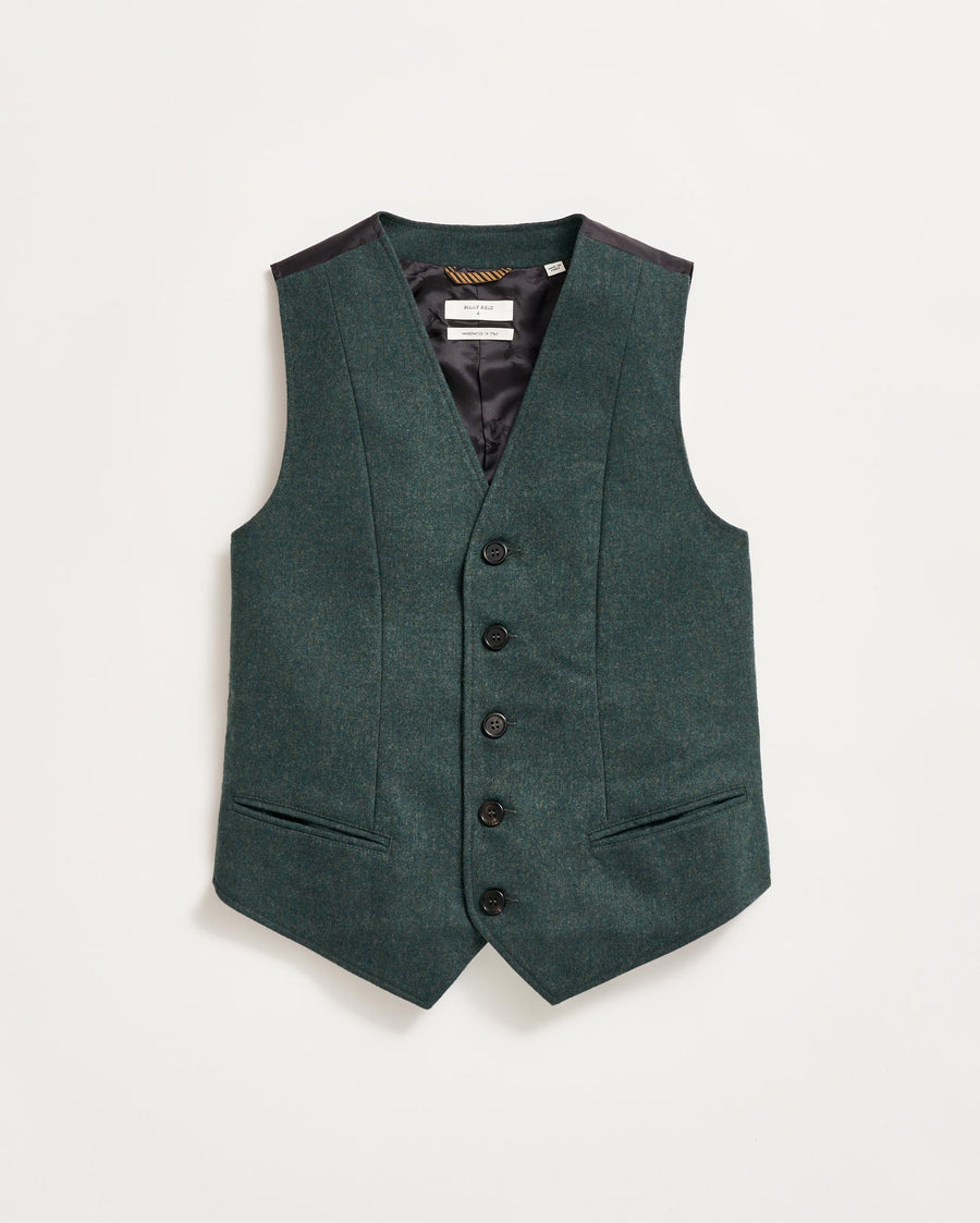 Boyfriend Vest in Grey/Green