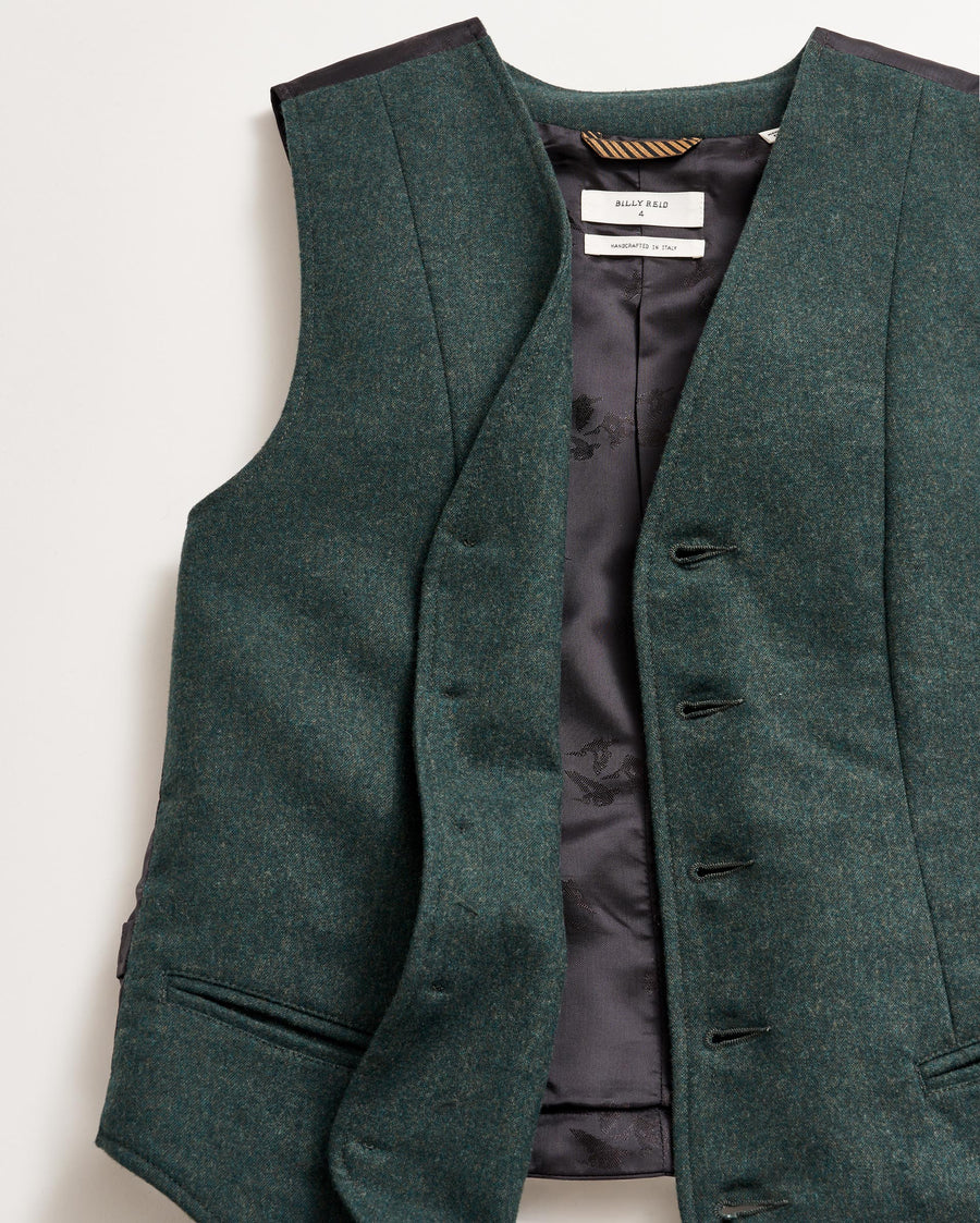 Boyfriend Vest in Grey/Green