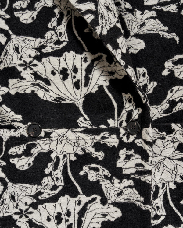 Cocoon Coat Custom in Black/White