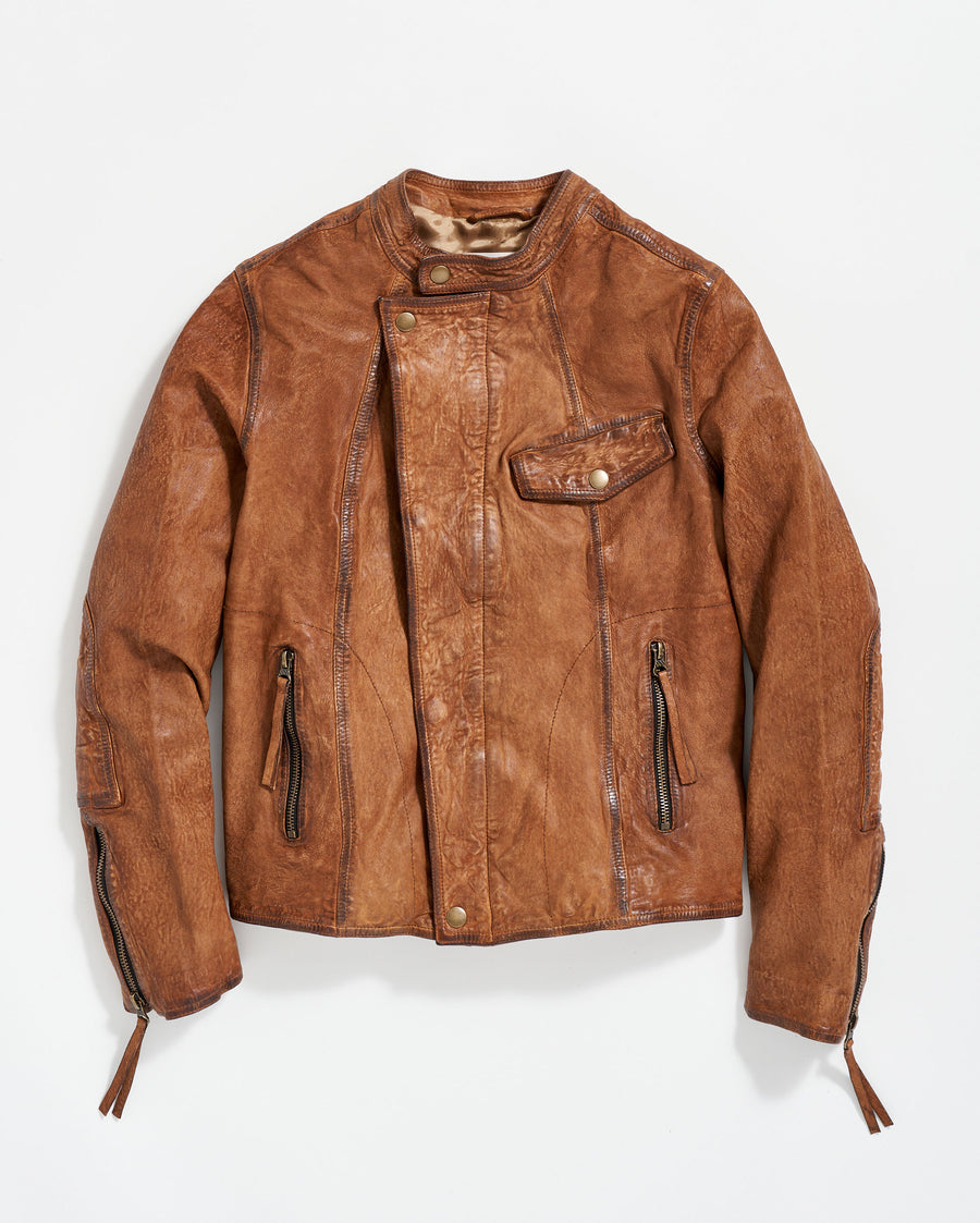 Biker Jacket in Brown