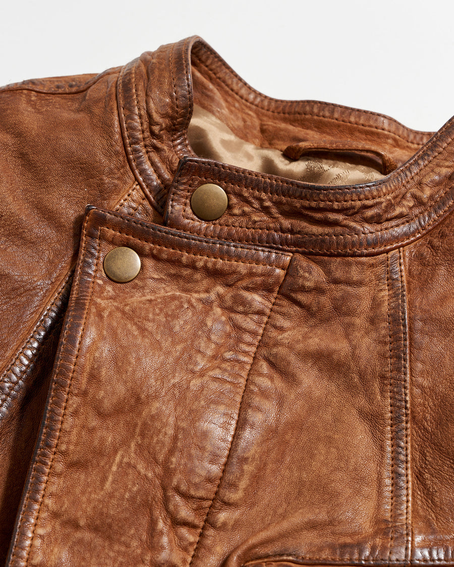 Biker Jacket in Brown