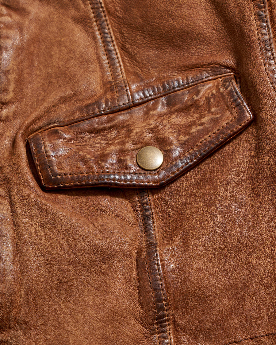Biker Jacket in Brown