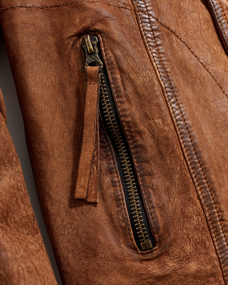 Biker Jacket in Brown