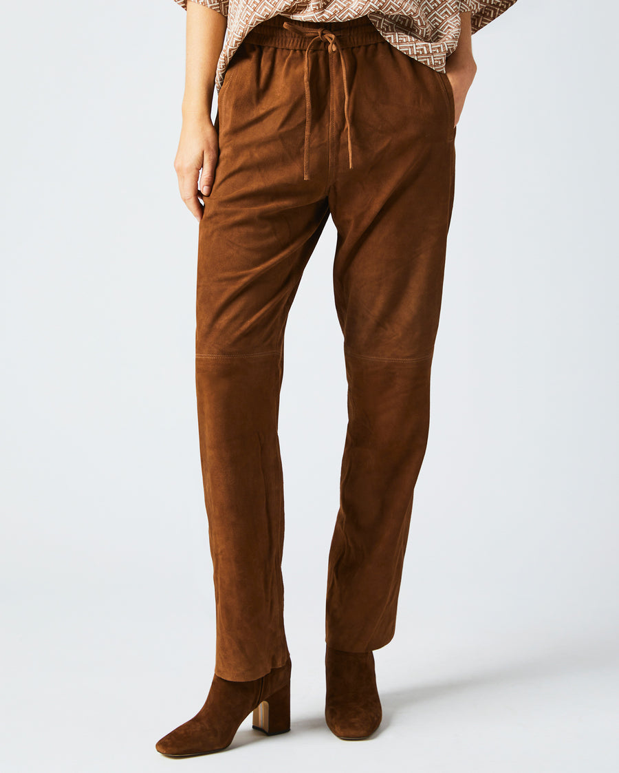 SUEDE TRACK PANT