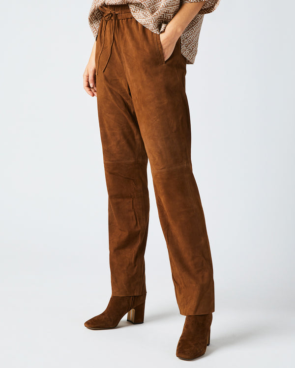 SUEDE TRACK PANT