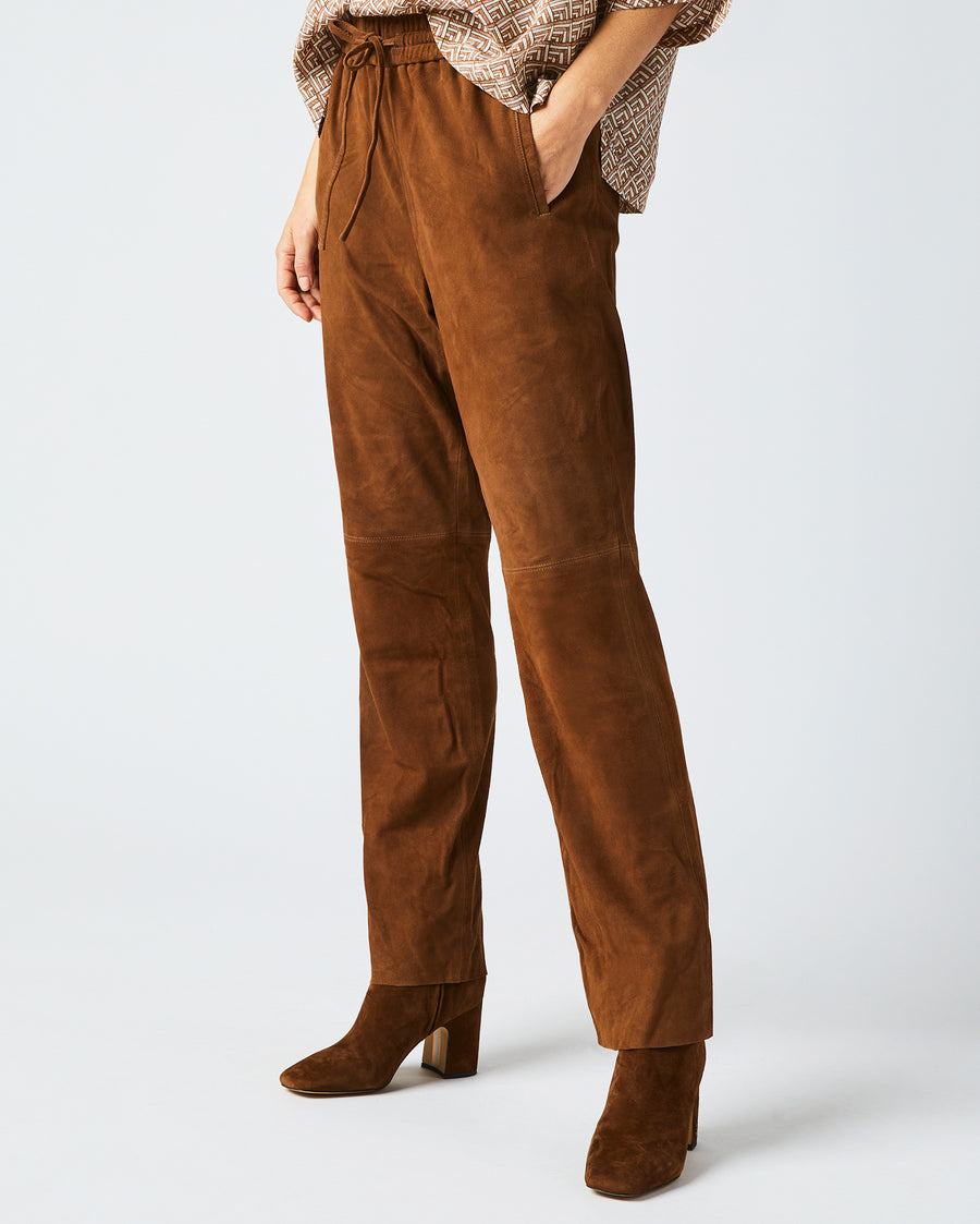 SUEDE TRACK PANT