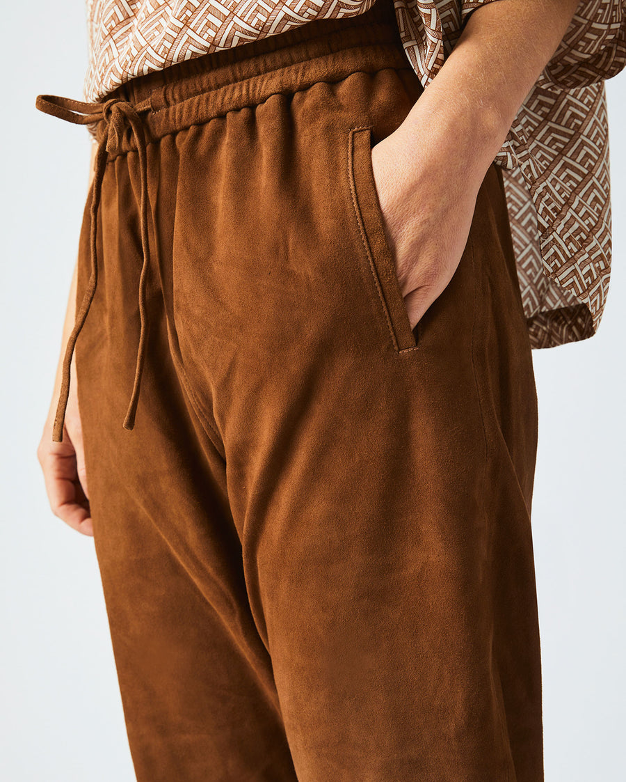 SUEDE TRACK PANT