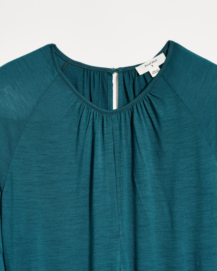 Keyhole Midi Dress in Teal