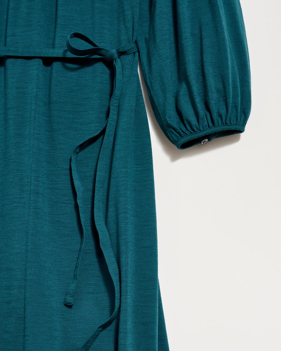 Keyhole Midi Dress in Teal