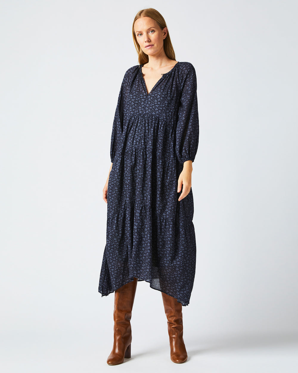 Petticoat Dress in Navy