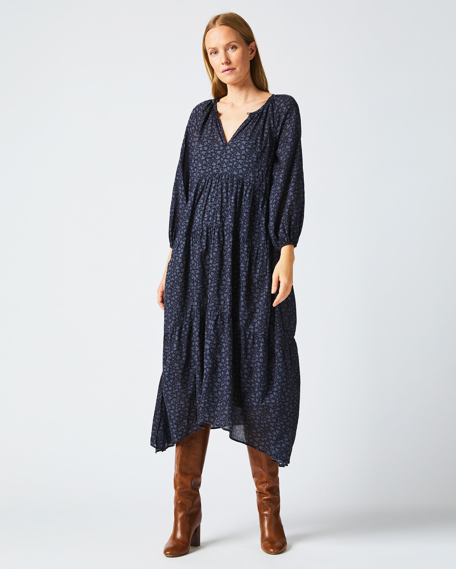 Petticoat Dress in Navy