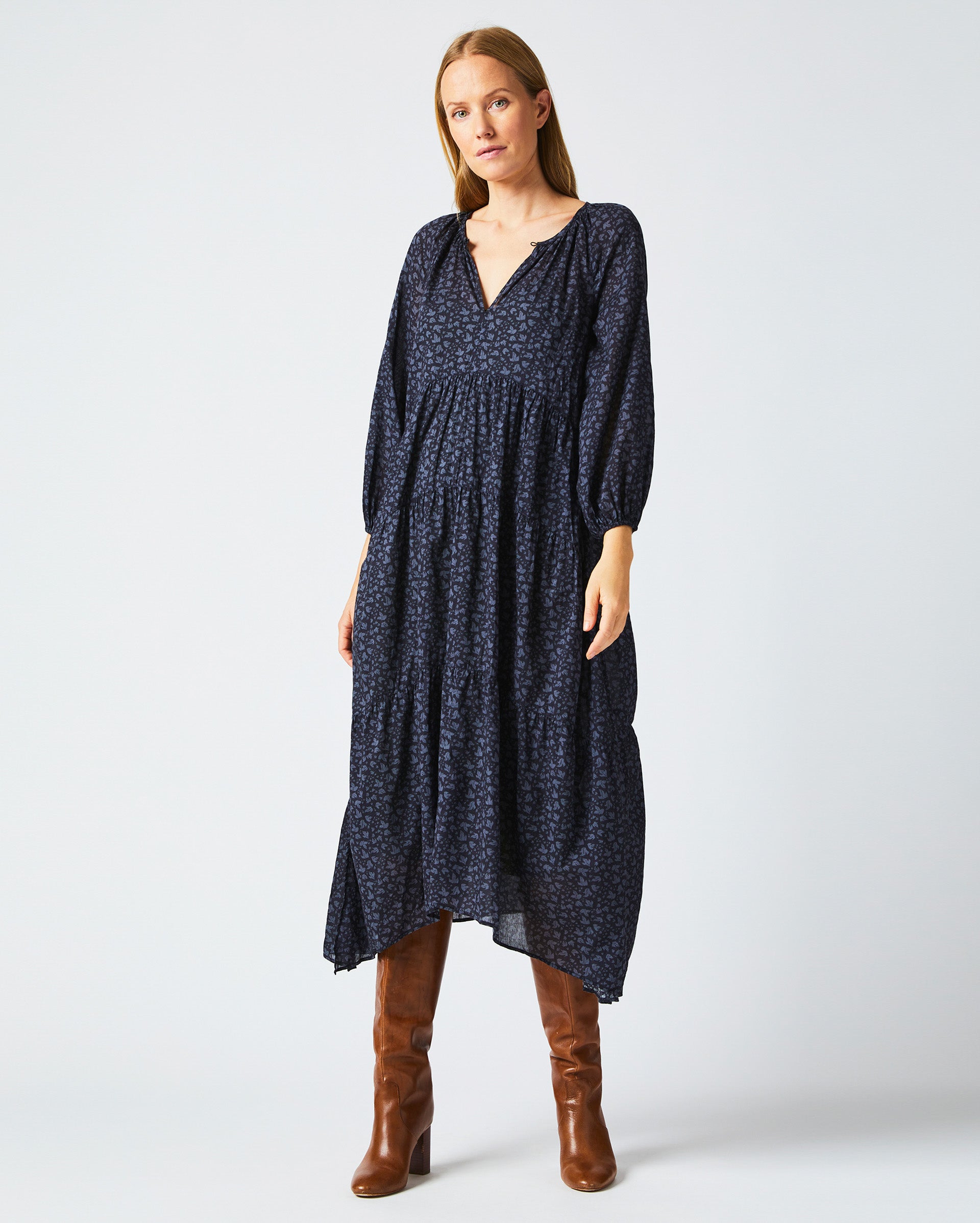 Petticoat Dress in Navy