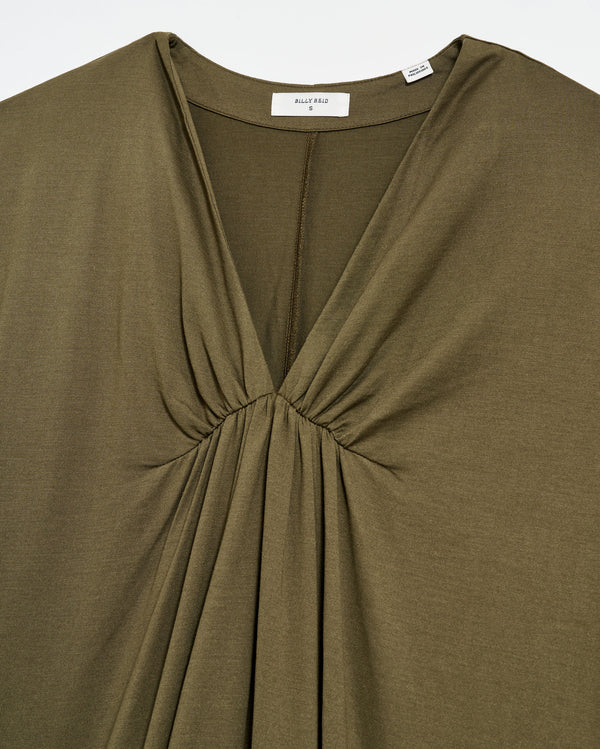 Cocoon Knit Dress in Dark Green