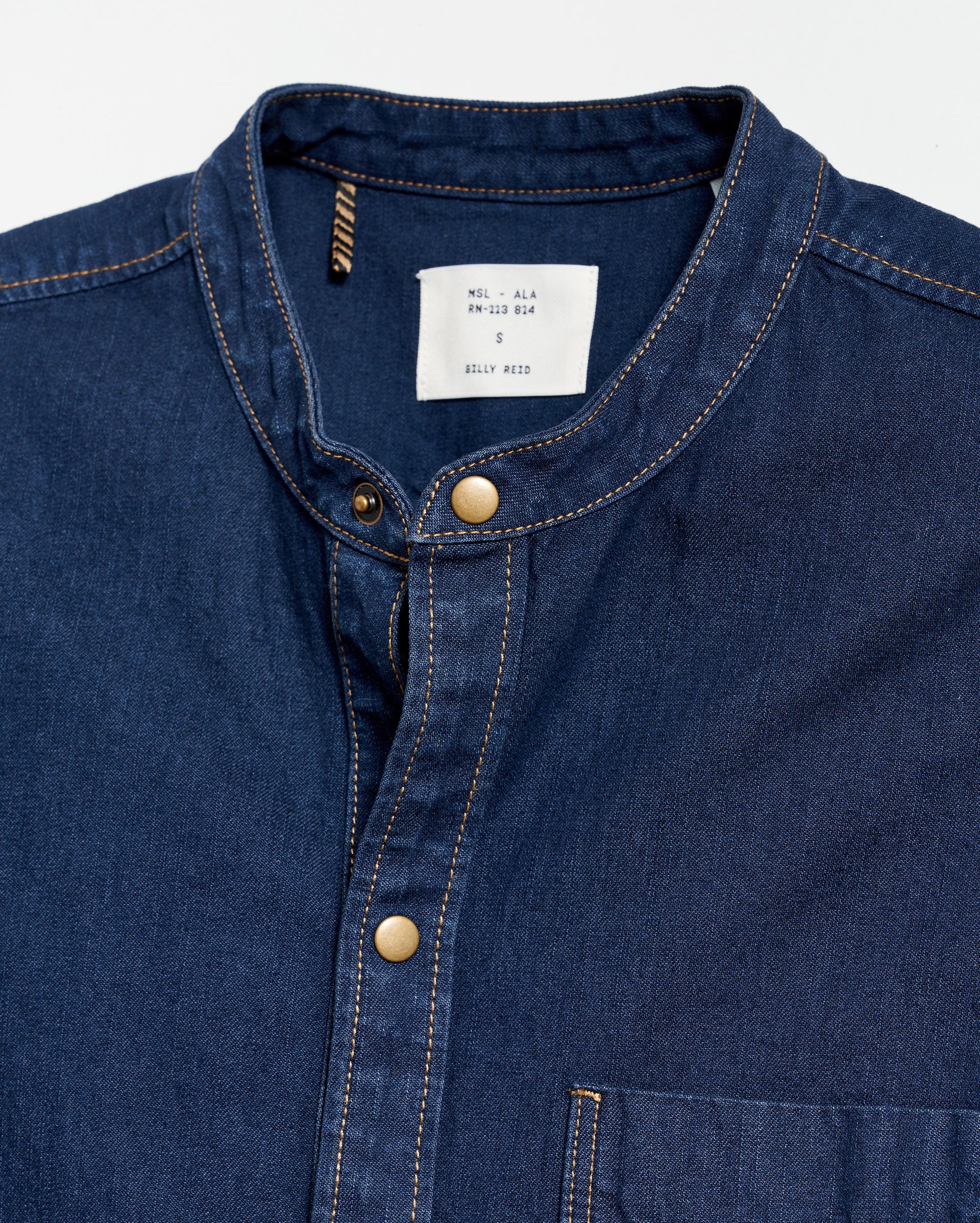 Shoals Denim Shirttail Dress in Double Dye