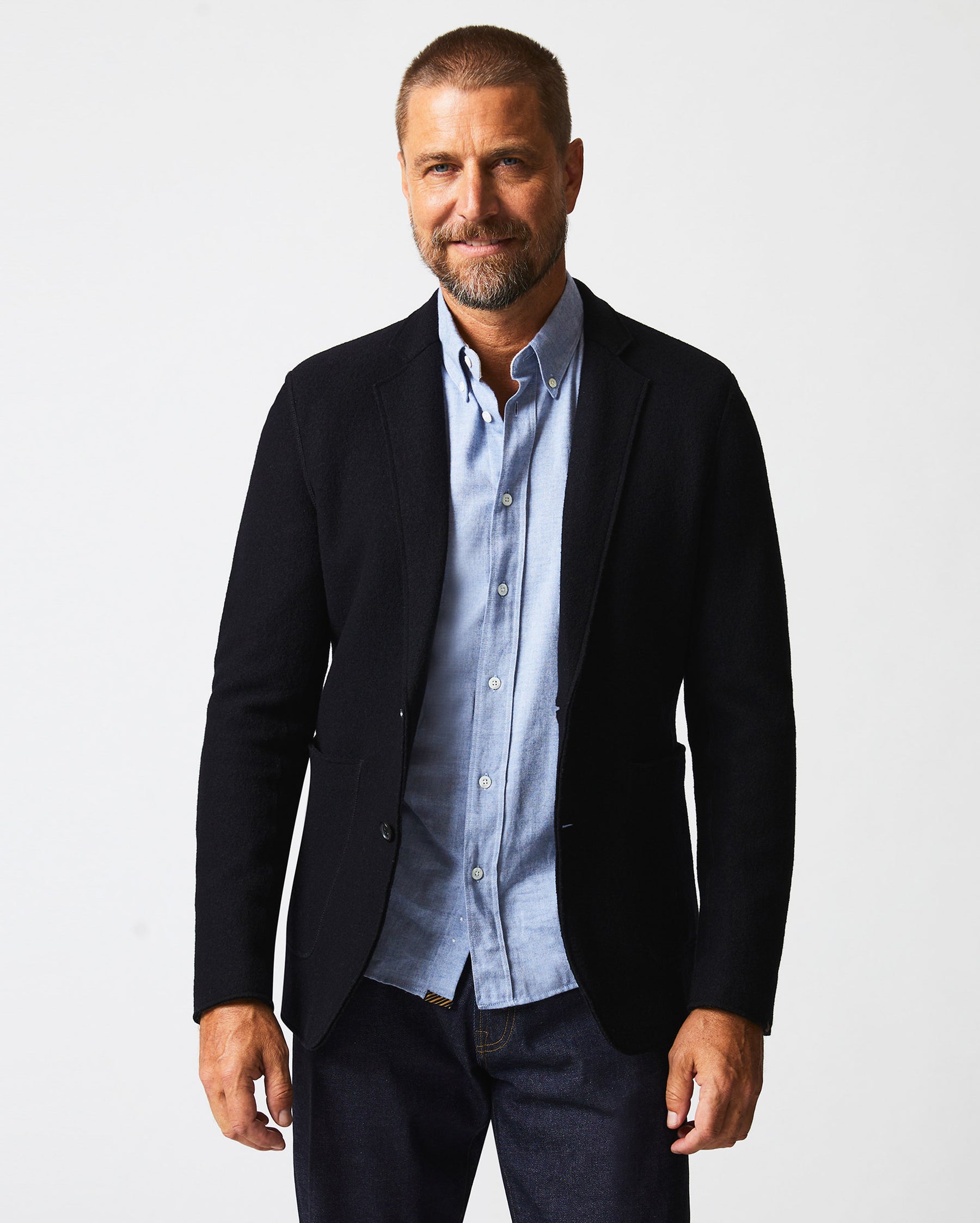 BOILED WOOL SPORT COAT IN BLACK – Billy Reid