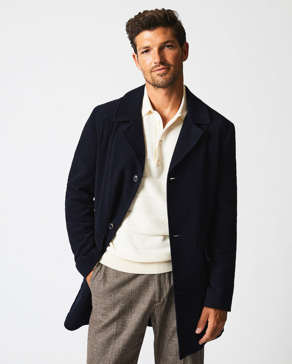 Lancaster Coat in Carbon Blue
