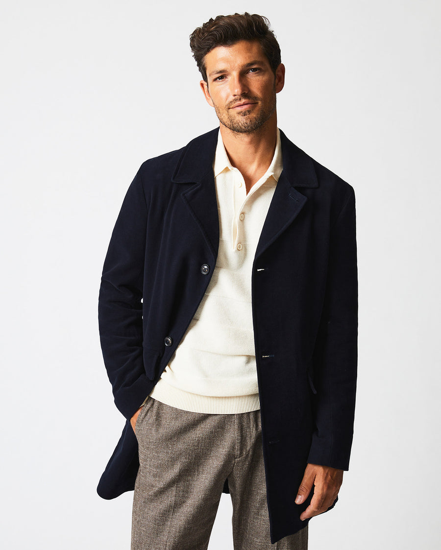 Lancaster Coat in Carbon Blue