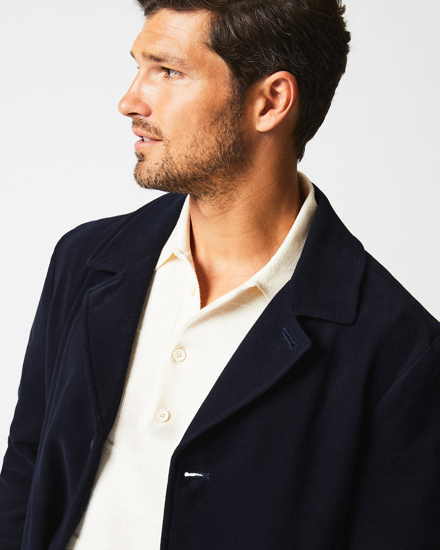 Lancaster Coat in Carbon Blue
