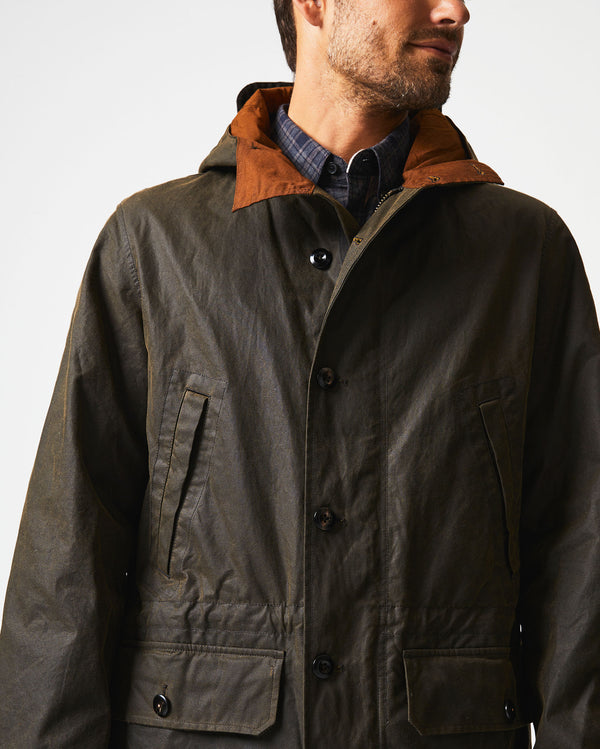 Male Model wears Billy Reid Rain Parka