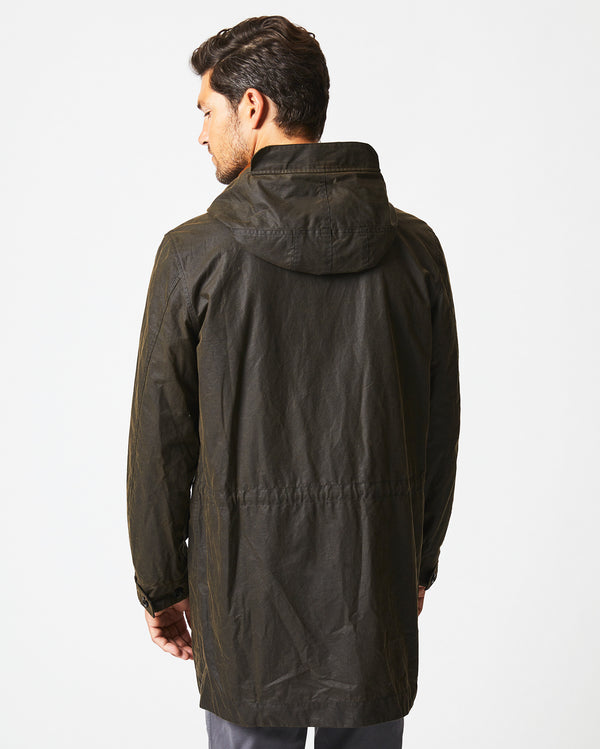 Male Model wears Billy Reid Rain Parka