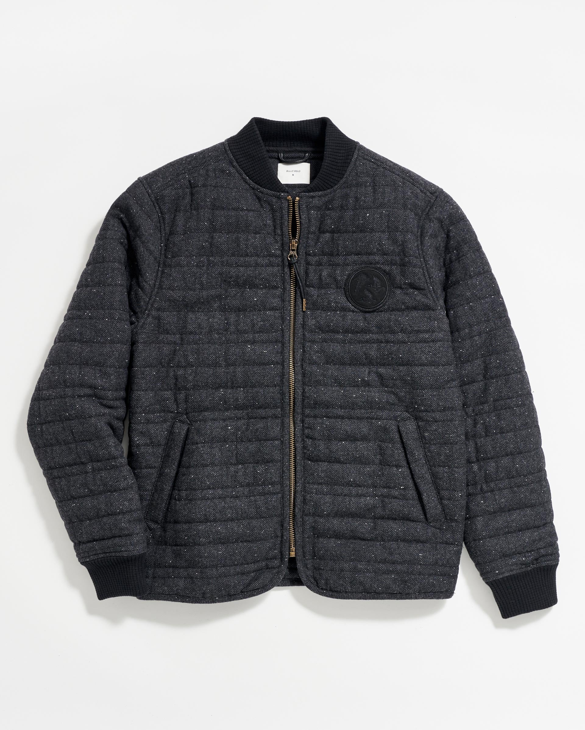 COLLEGIATE BOMBER IN BLACK TWEED – Billy Reid