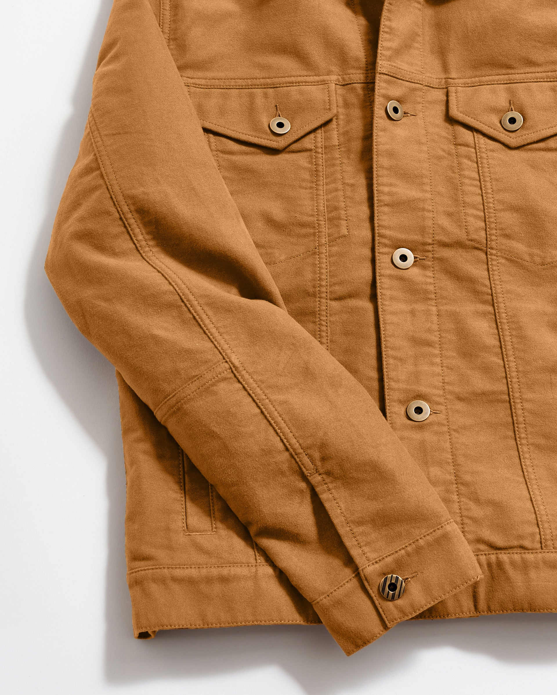 MOLESKIN TUPELO TRUCKER JACKET IN TOBACCO – Billy Reid