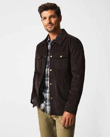 Corduroy Mo Shirt Jacket in Chocolate