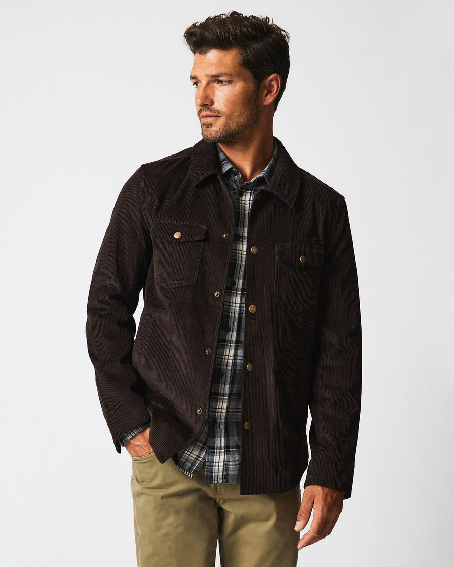 Corduroy Mo Shirt Jacket in Chocolate