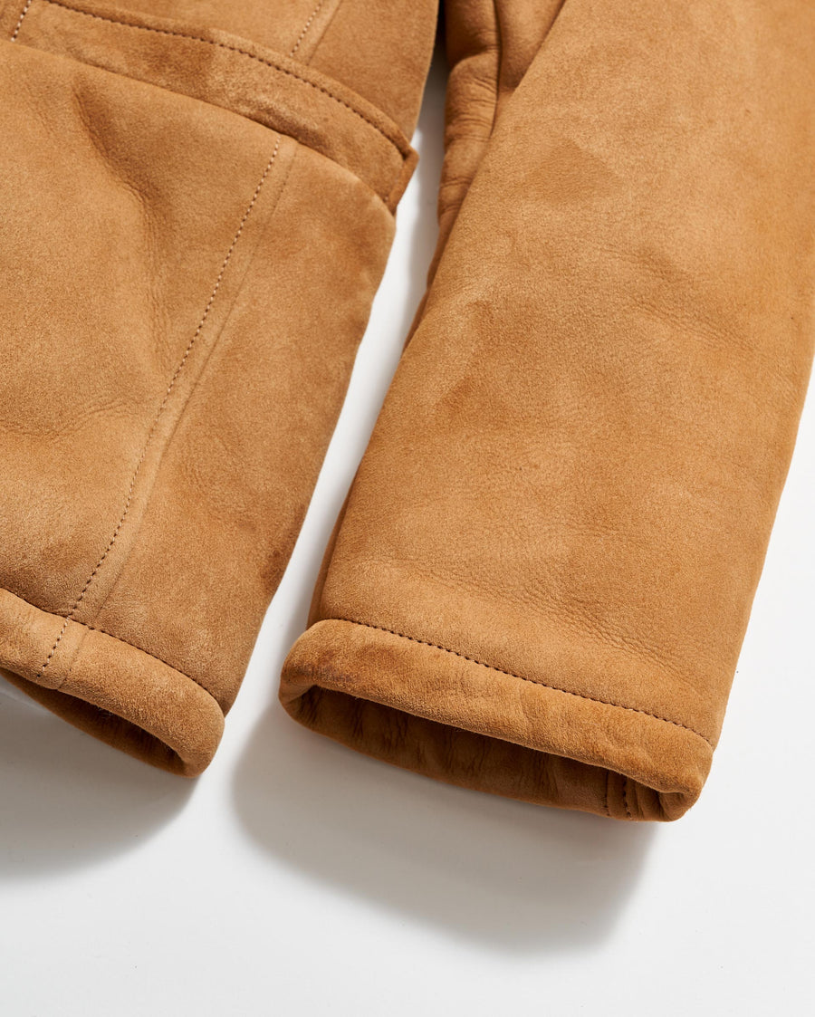 Shearling Bond Peacoat in Honey