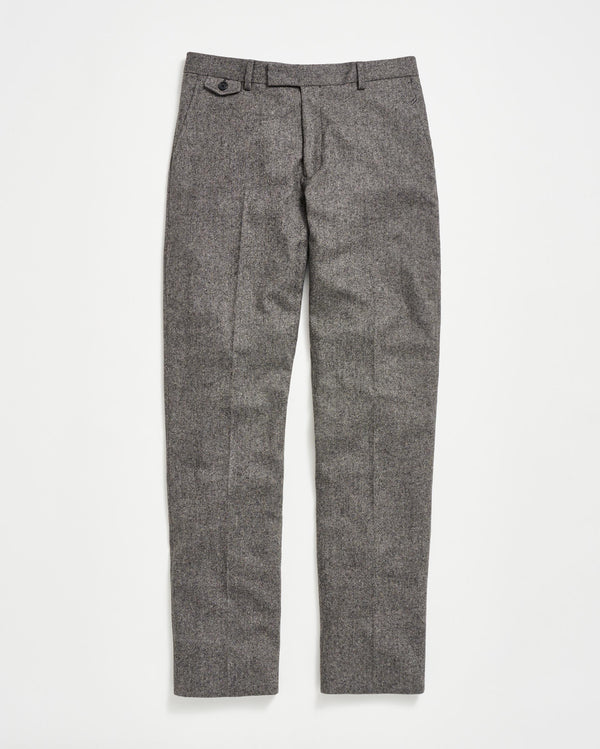 Flat Front Trouser in Charcoal Grey