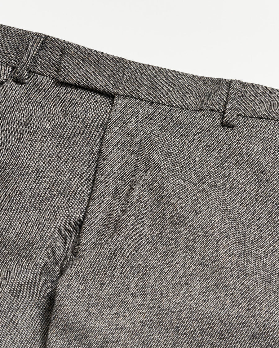 Flat Front Trouser in Charcoal Grey