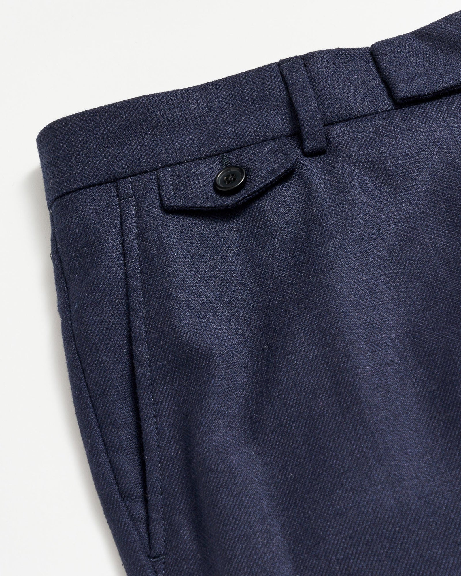 Flat Front Trouser in Dark Navy
