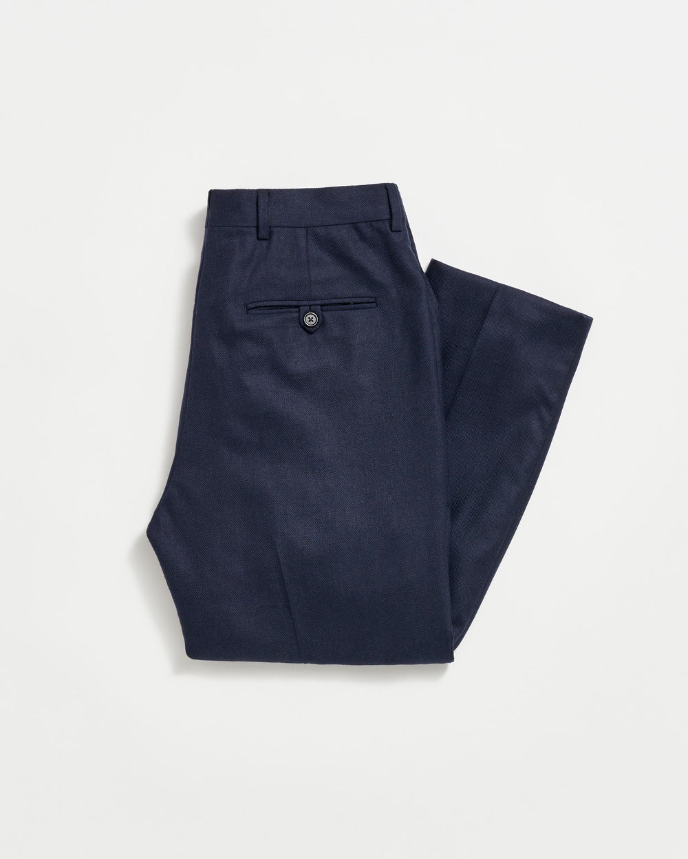 Flat Front Trouser in Dark Navy