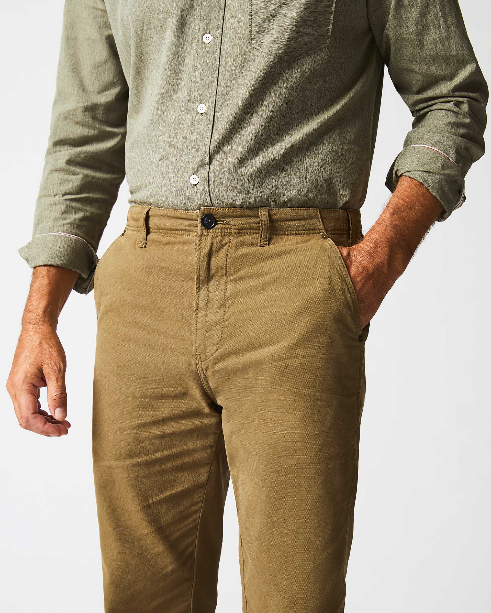 5 POCKET PANT IN MOSS GREEN – Billy Reid