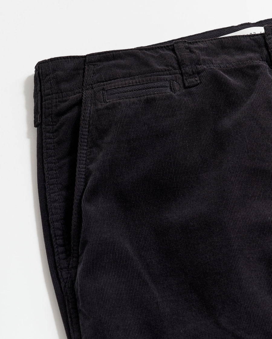 Cord Chino Pant in Black