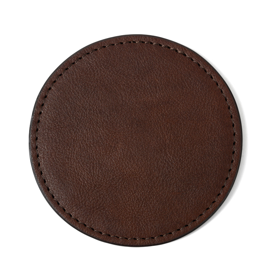 MOORE & GILES LEATHER COASTER SET