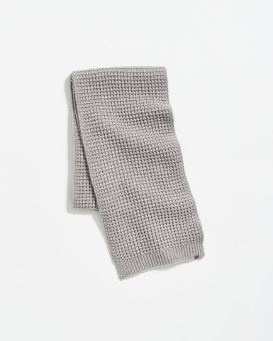 Wool Ribbon Scarf in Grey