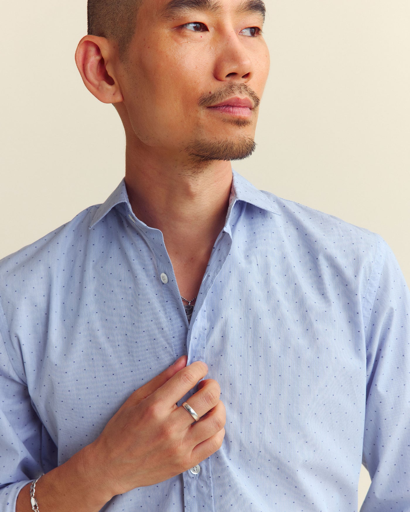 Coupe Dot Holt Dress Shirt with Spread Collar